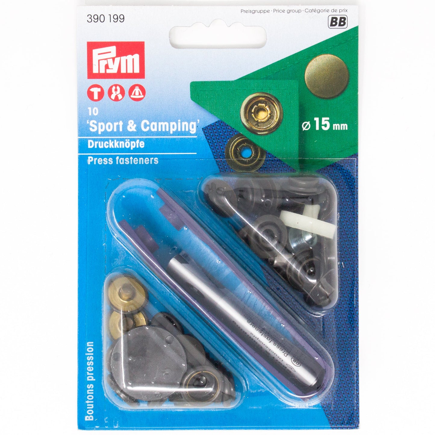 Cap Snap Fasteners, Sport, 15mm, Antique Brass-Notion-Spool of Thread