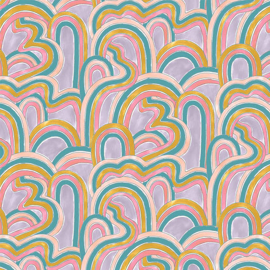 Dreamscape Rainbow Roads Lilac ½ yd-Fabric-Spool of Thread