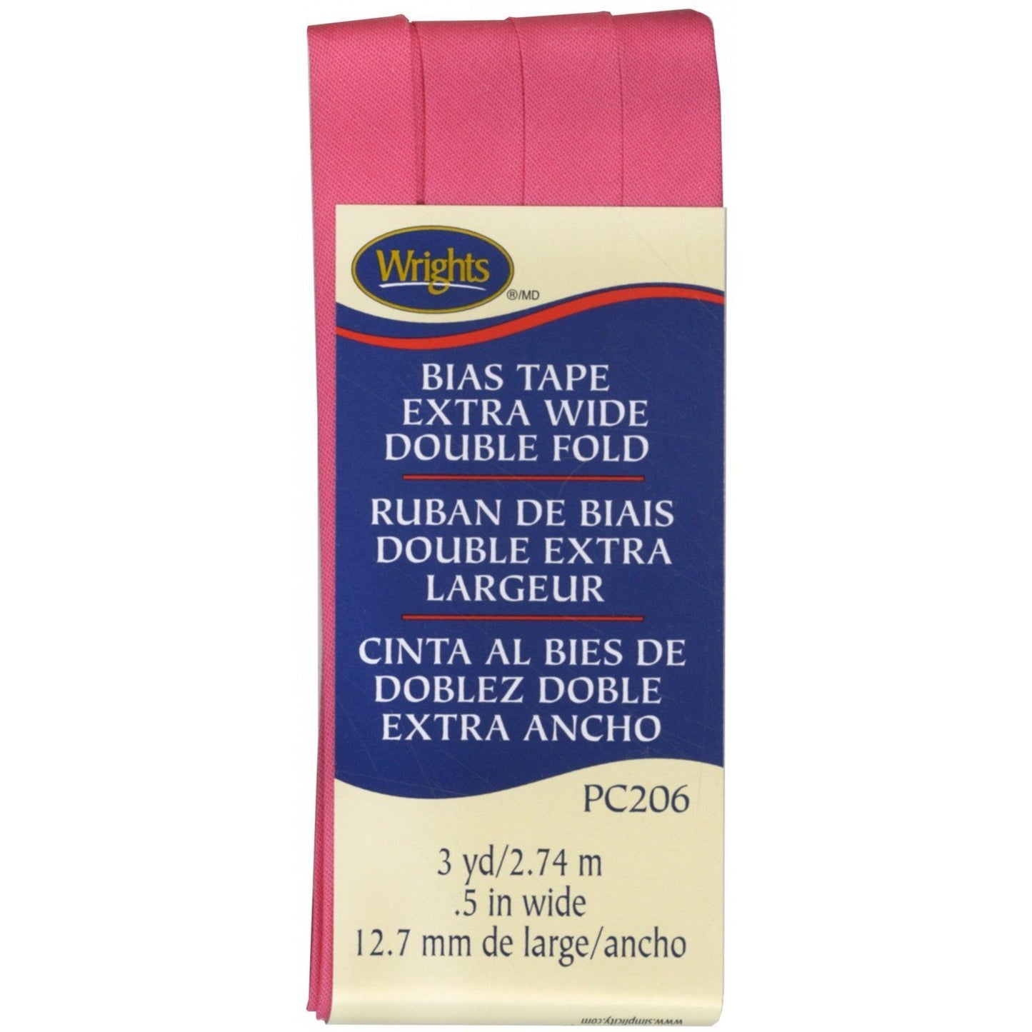 Extra Wide Bias Tape 1/2-inch Sorbet-Notion-Spool of Thread