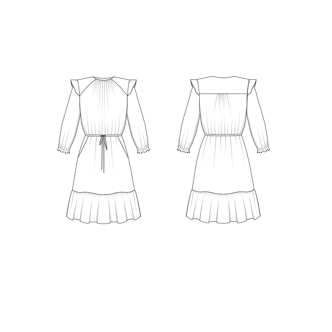 Friday Pattern Co. Davenport Dress Paper Pattern-Pattern-Spool of Thread