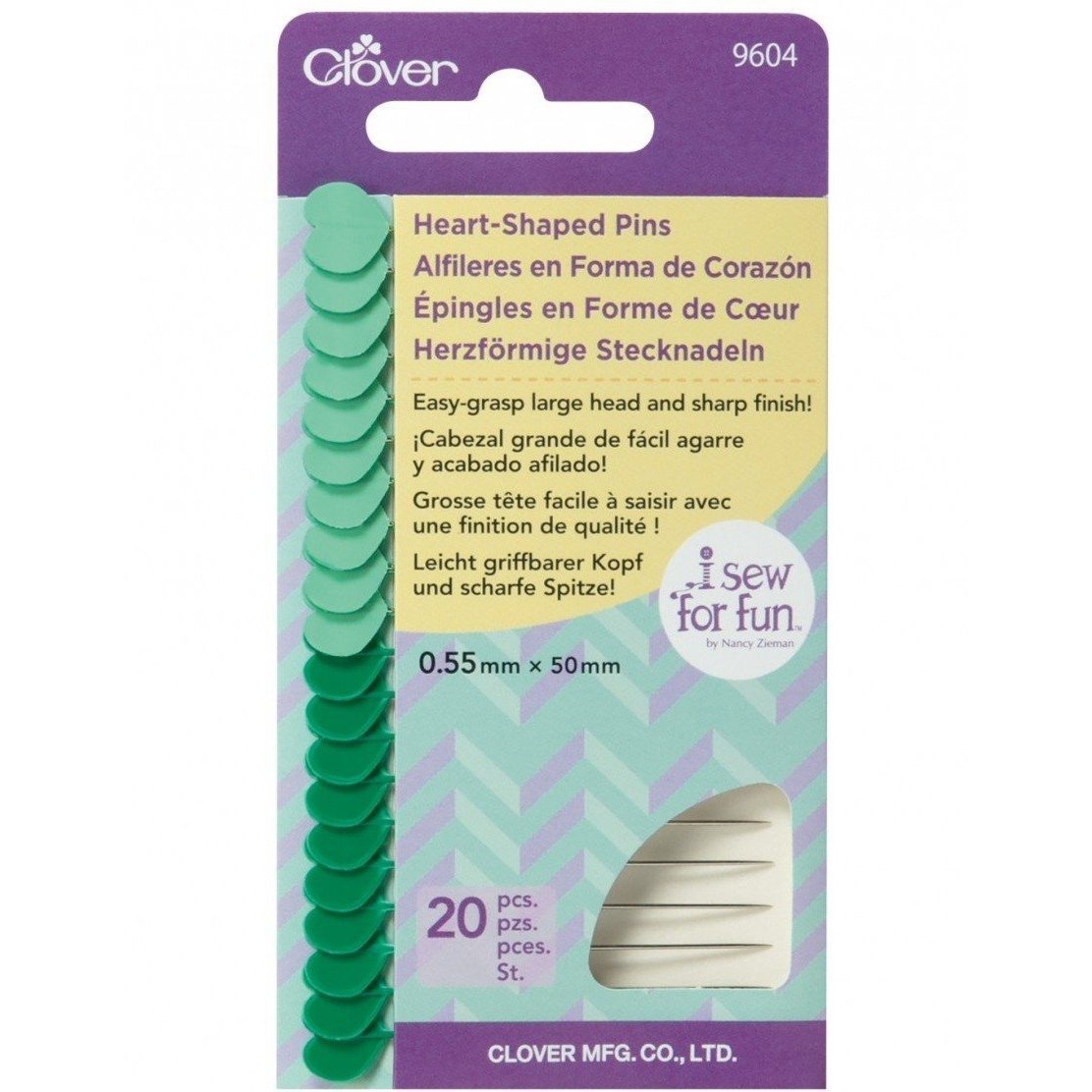 Heart Shaped Pins 20 pack-Notion-Spool of Thread