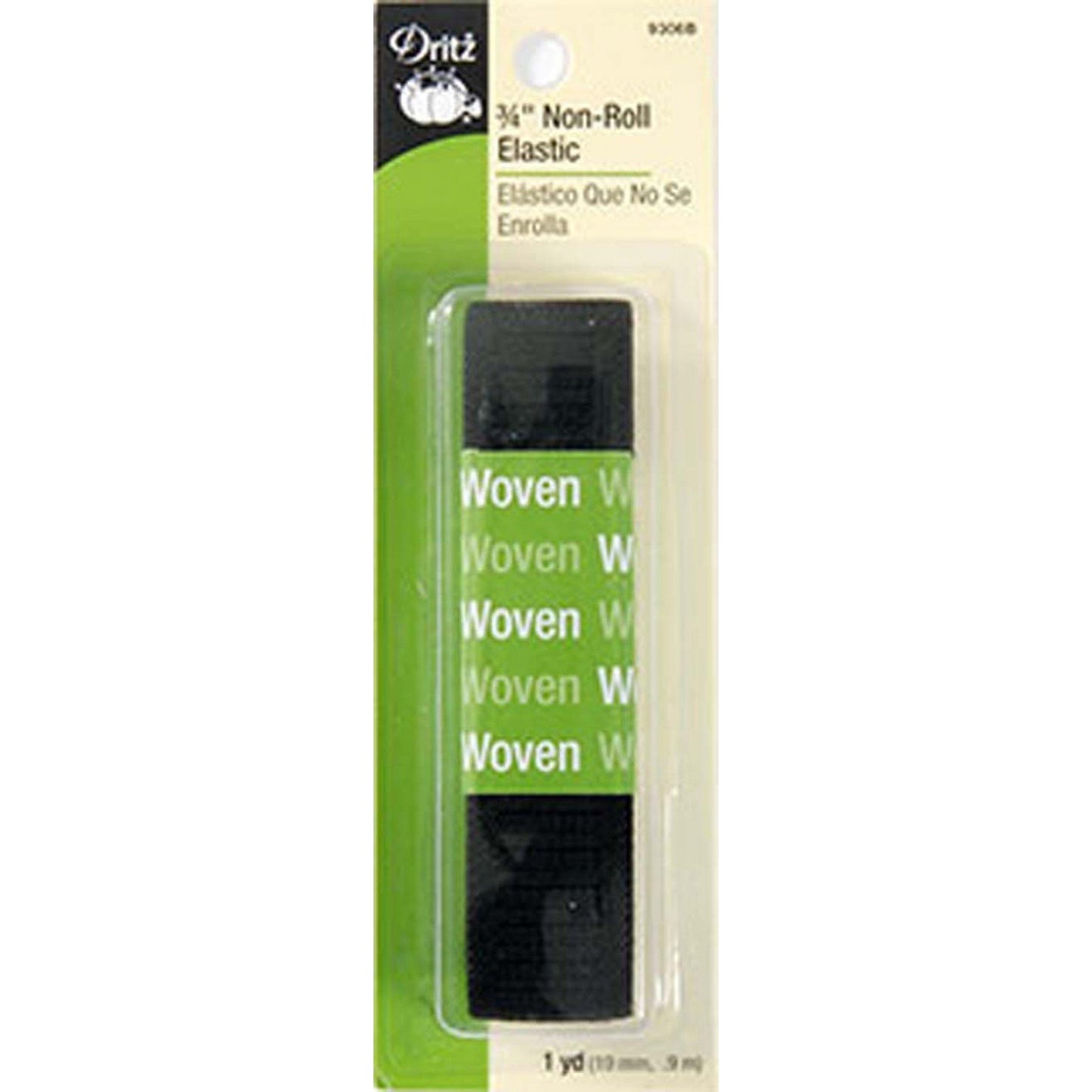 Non-Roll Elastic 3/4" Black-Notion-Spool of Thread