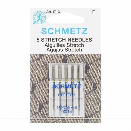 Schmetz Stretch Sewing Machine 5 Needle Pack, 90/14