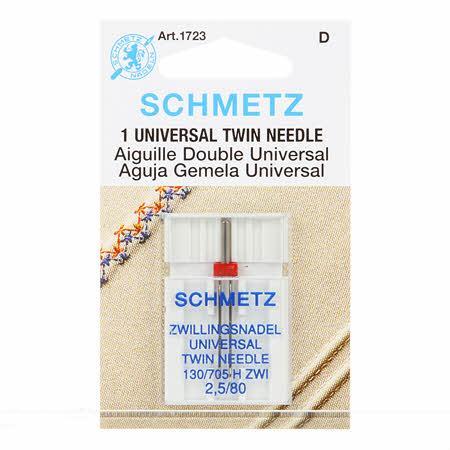 Schmetz Universal Twin Sewing Machine Needle 2.5/80