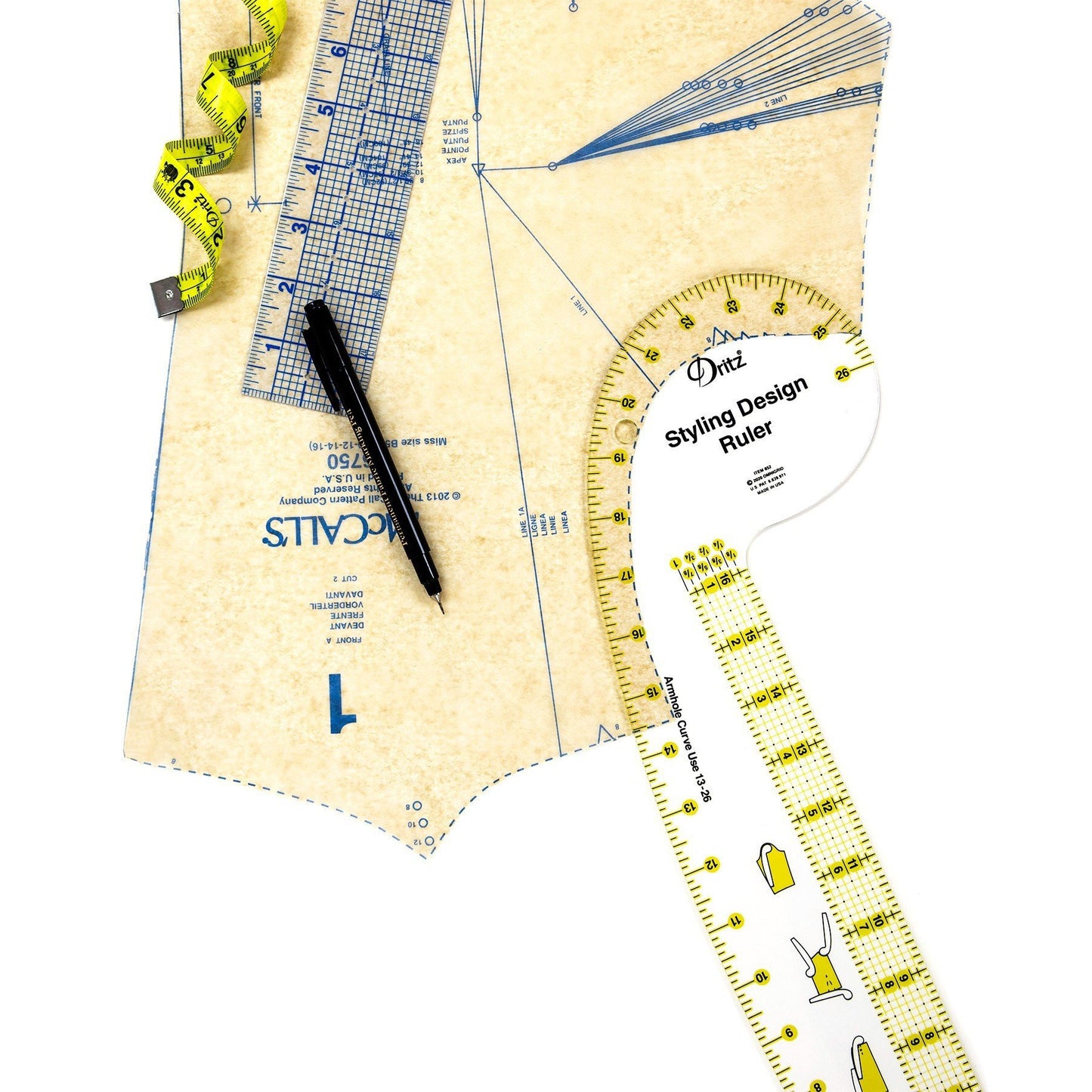 Styling Design Ruler Clear-Notion-Spool of Thread
