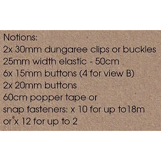 Two Stitches Frankie Dungarees and Pinafore Dress Paper Pattern-Pattern-Spool of Thread