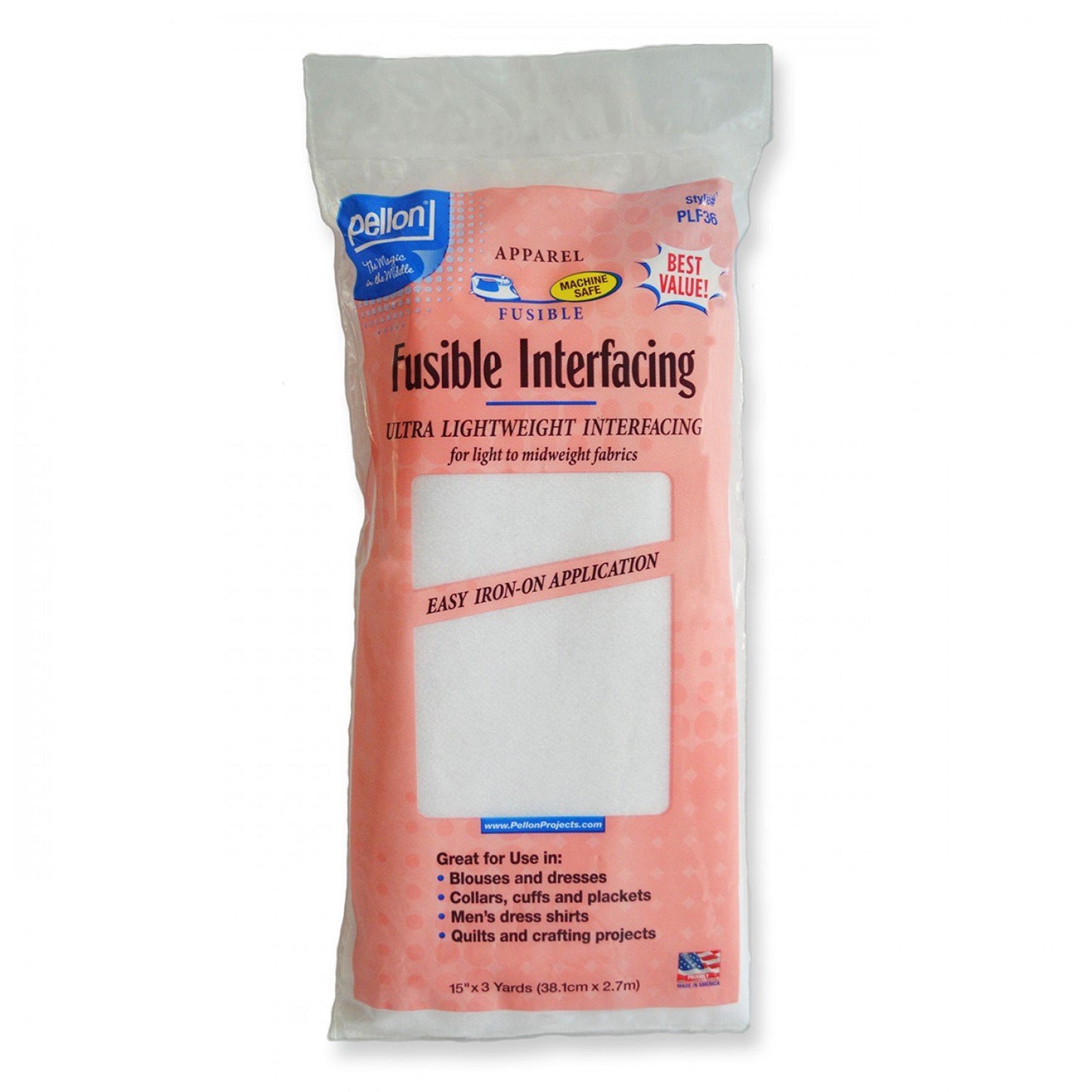 Fusible Lightweight Interfacing 15" X 3 yards