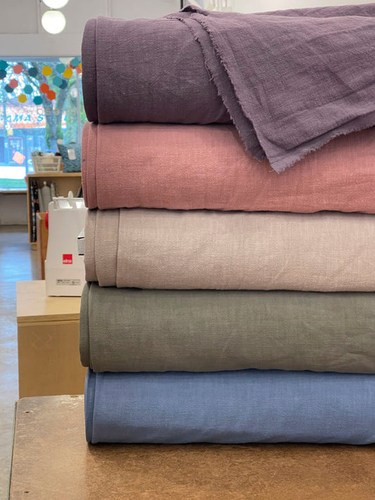 Spring Shades in Natural Fibre with a Slubby Weave