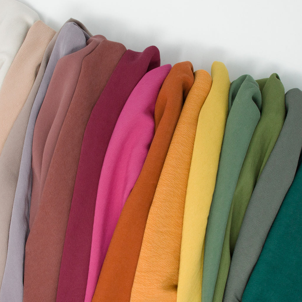 New Colours of our Easy-to-Wear Tencel Viscose Crepe