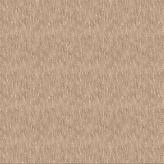Camping Therapy Wood Grain Tan ½ yd