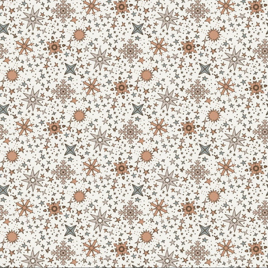 Cozy Cubs Snowflakes Cream ½ yd
