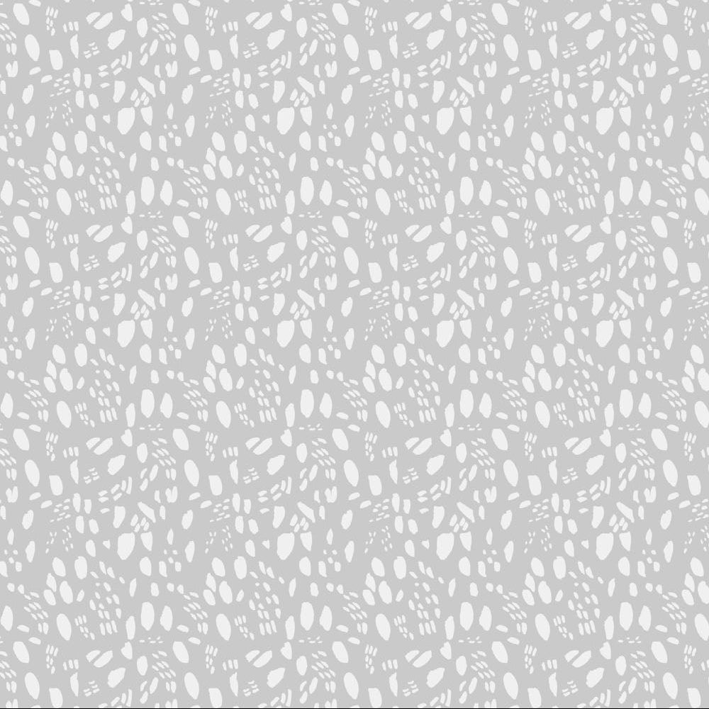 Cozy Cubs Snow Tracks Gray ½ yd