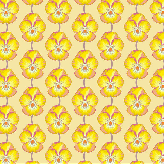 Iconic Pansy Muted ½ yd