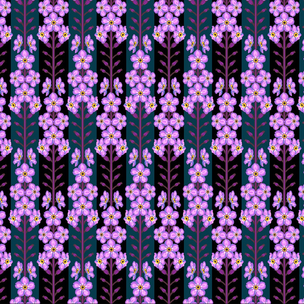 Iconic Forgetmenot Indigo ½ yd