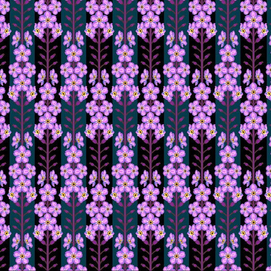 Iconic Forgetmenot Indigo ½ yd