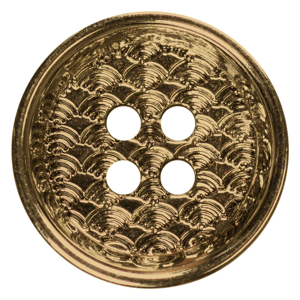 Adept Button - 11.5mm (½″), 4 Hole, Antique Brass - 4 count-Notion-Spool of Thread