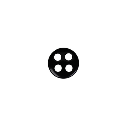 Adorable Button - 12mm (½″), 4 Hole, Black - 5 count