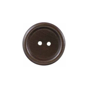 Agreeable Button - 38mm (1½″), 2 Hole, Brown - 1 count-Notion-Spool of Thread