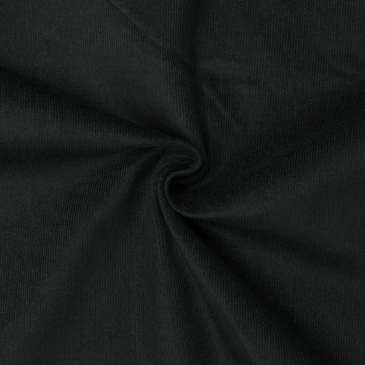 Aspen 21W Cotton Stretch Corduroy Raven Black ½ yd-Fabric-Spool of Thread