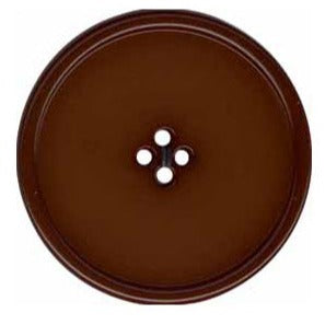 Astute Button - 57mm (2¼″), 4 Hole, Brown - 1 count-Notion-Spool of Thread