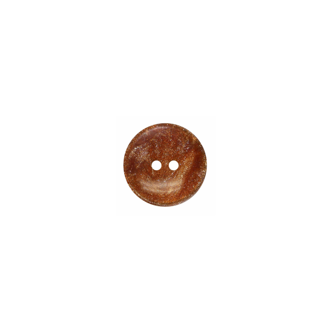 Attractive Button - 15mm (⅝″), 2 Hole, Orange - 3 count