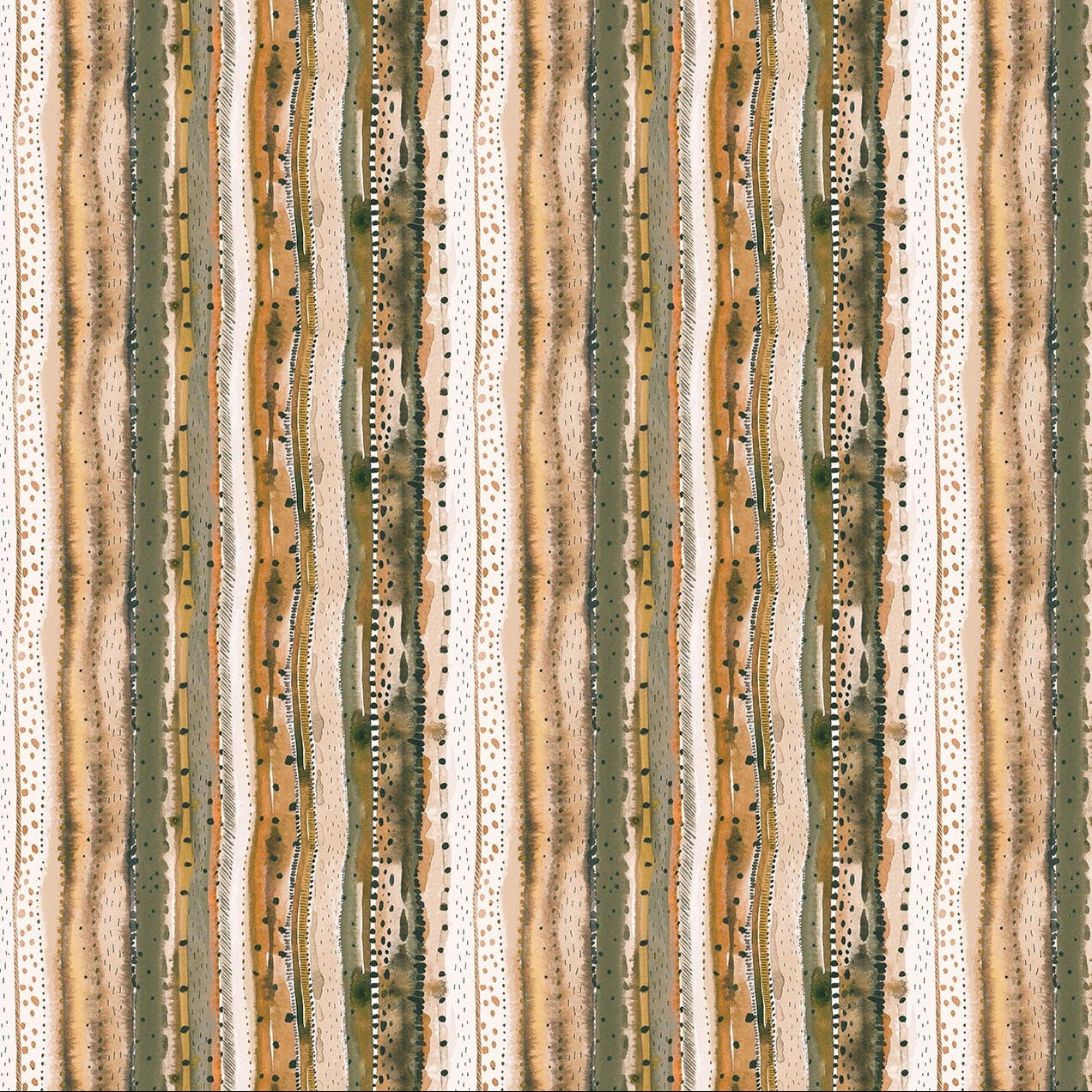 Autumn Forage Stripe Gold ½ yd-Fabric-Spool of Thread