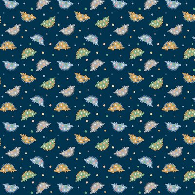 Baby Dino Cotton Flannel Dino Navy ½ yd-Fabric-Spool of Thread