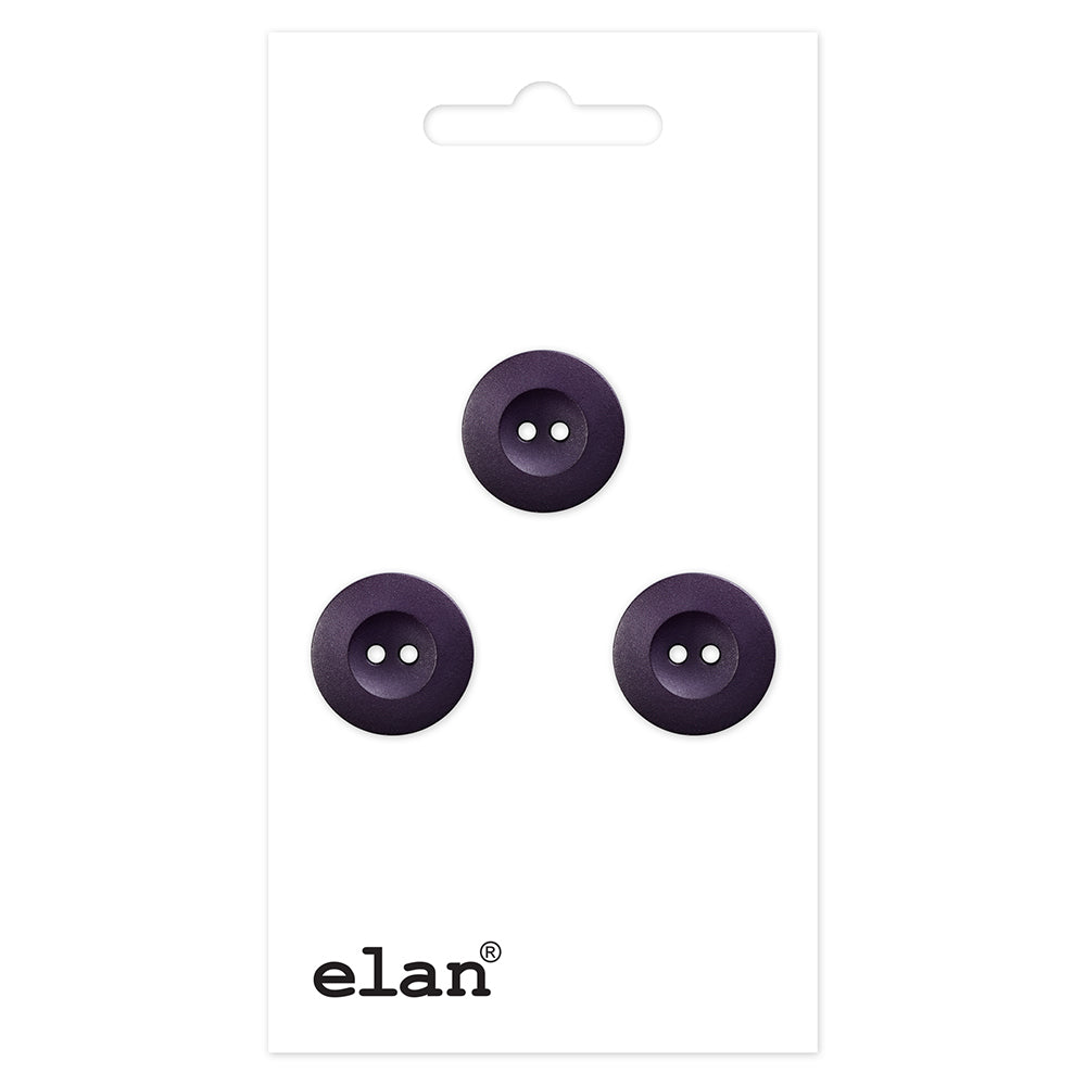 Beaut Button - 15mm (⅝"), 2 Hole, Grape - 3 count-Notion-Spool of Thread