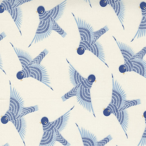 Birdsong Birds In Flight Bluebird ½ yd-Fabric-Spool of Thread