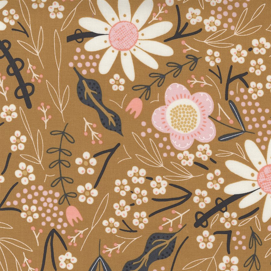 Birdsong July Floral Sunshine ½ yd-Fabric-Spool of Thread