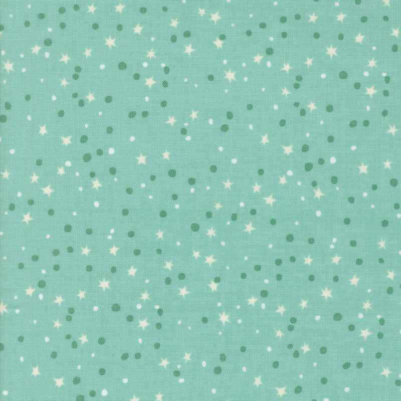 Blast Off Blue Nebula ½ yd-Fabric-Spool of Thread