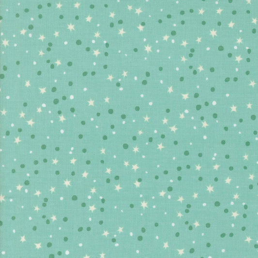 Blast Off Blue Nebula ½ yd-Fabric-Spool of Thread