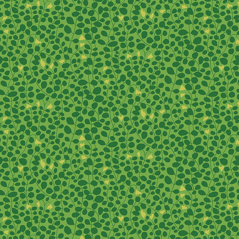 Blooming Colour Green ½ yd-Fabric-Spool of Thread