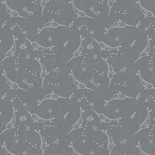 Calm Waters Grey ½ yd-Fabric-Spool of Thread