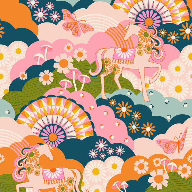 Carousel Light Galaxy ½ yd-Fabric-Spool of Thread
