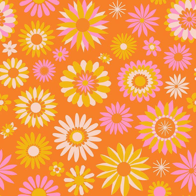 Carousel Orange ½ yd-Fabric-Spool of Thread