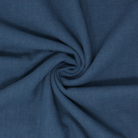Cascade Stonewashed Ramie Slub Azurite ½ yd-Fabric-Spool of Thread