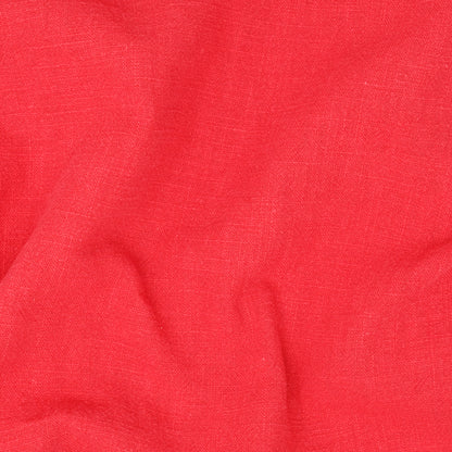 Cascade Stonewashed Ramie Slub Bright Geranium ½ yd-Fabric-Spool of Thread