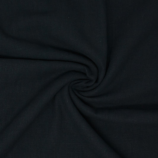 Cascade Stonewashed Ramie Slub New Moon Black ½ yd-Fabric-Spool of Thread