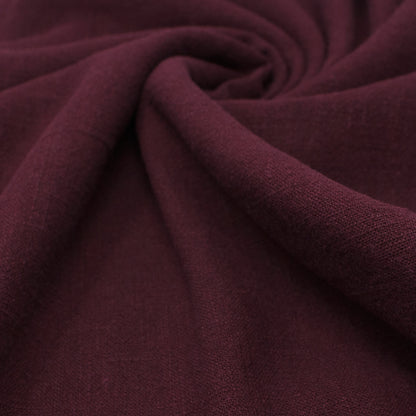 Cascade Stonewashed Ramie Slub Wine ½ yd-Fabric-Spool of Thread