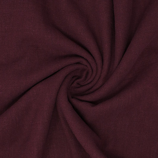 Cascade Stonewashed Ramie Slub Wine ½ yd-Fabric-Spool of Thread