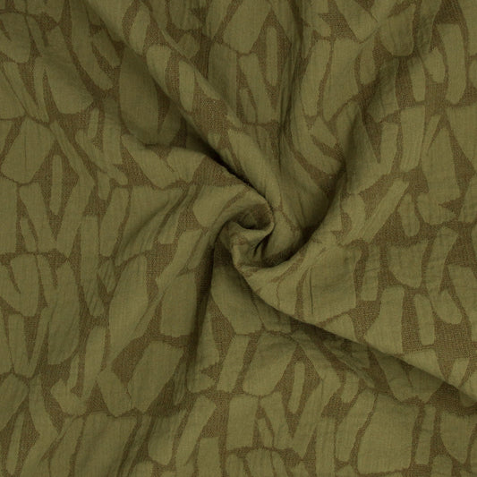 Clara Cotton Rayon Linen Jacquard Fern ½ yd