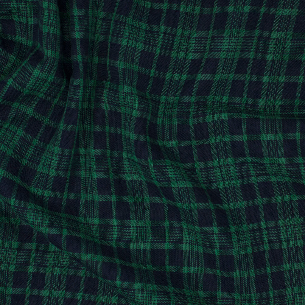 Copper Double Face Cotton Plaid Forest and Navy ½ yd-Fabric-Spool of Thread