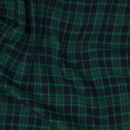 Copper Double Face Cotton Plaid Forest and Navy ½ yd-Fabric-Spool of Thread