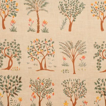 Cotton Block Print Lawn Orchard Camel ½ yd-Fabric-Spool of Thread