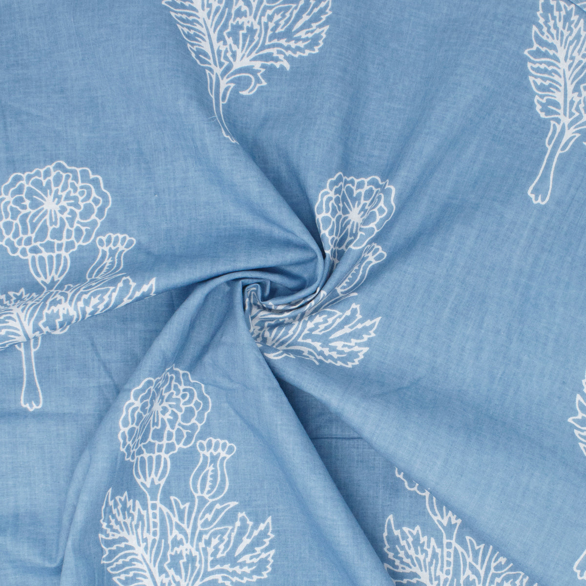 Cotton Block Print Lawn Still Life Cloud ½ yd-Fabric-Spool of Thread
