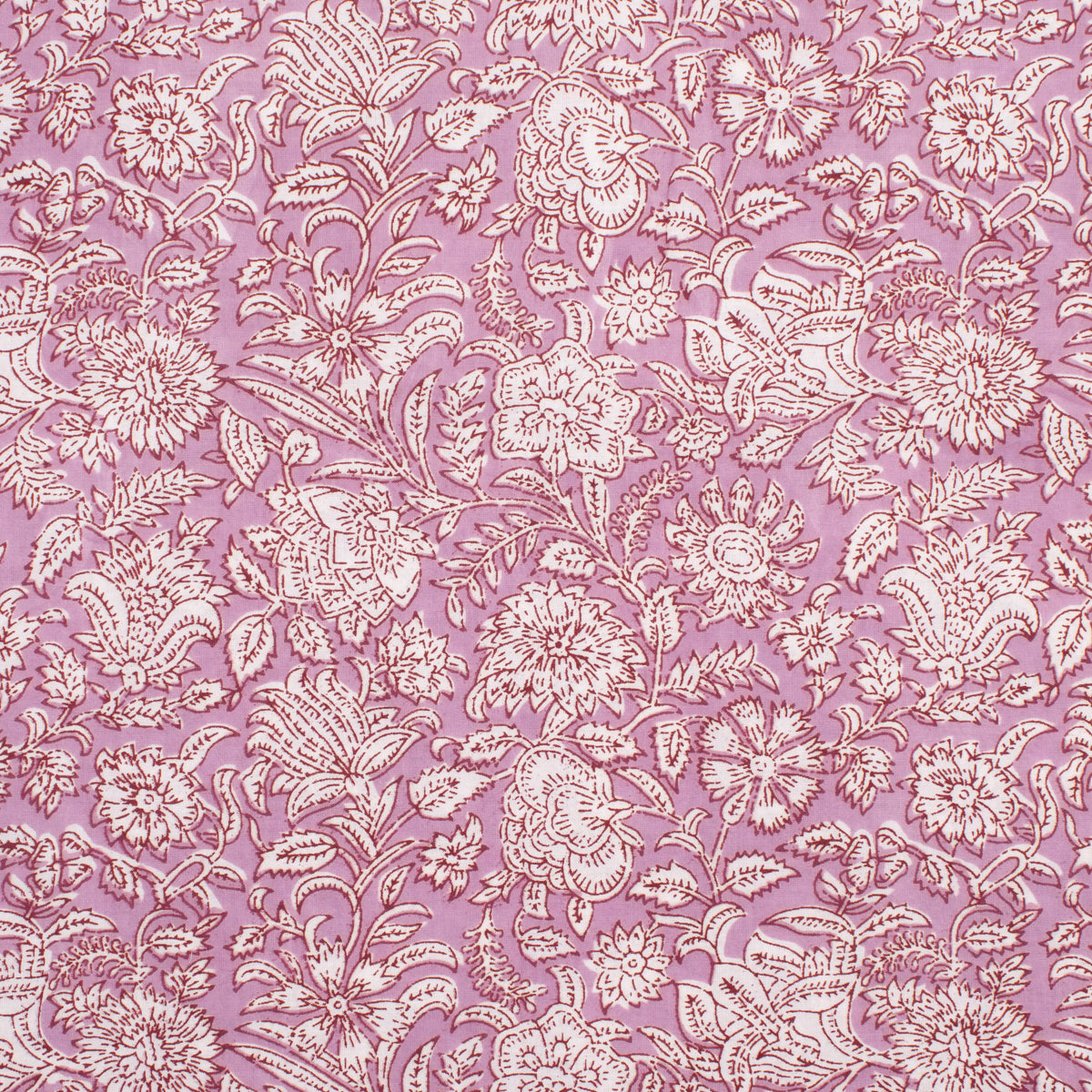 Cotton Block Print Lawn Wildflower Lavender ½ yd-Fabric-Spool of Thread