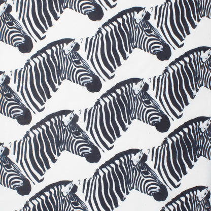 Cotton Block Print Lawn Zebra Herd Midnight ½ yd-Fabric-Spool of Thread
