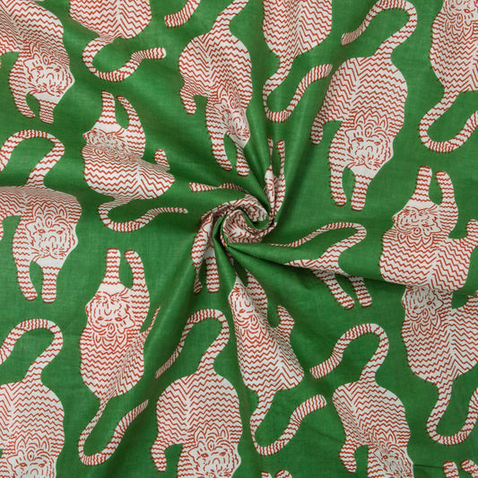 Cotton Block Print Tiger Grass ½ yd-Fabric-Spool of Thread