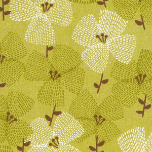 Cotton Flax Flowers Avocado ½ yd-Fabric-Spool of Thread